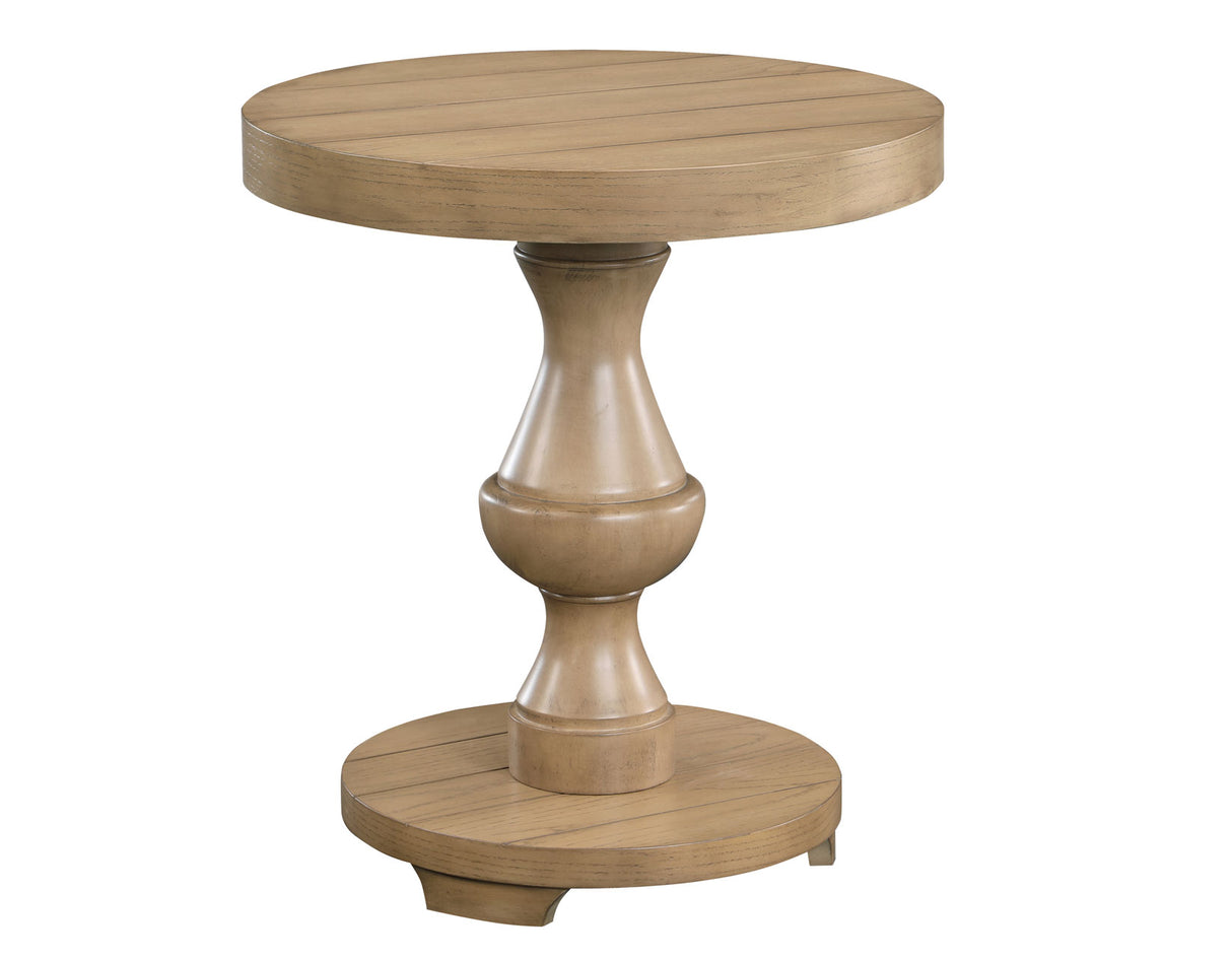 Dory Round End Table, Sand from Steve Silver - Luna Furniture