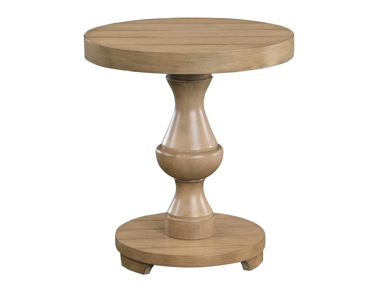 Dory Round End Table, Sand from Steve Silver - Luna Furniture