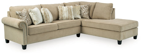 Dovemont 2-Piece Sectional with Chair and Ottoman in Putty - PKG008199