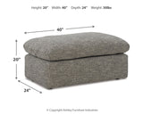 Dramatic Chair and Ottoman in Granite - PKG016064