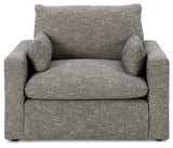 Dramatic Chair and Ottoman in Granite - PKG016064