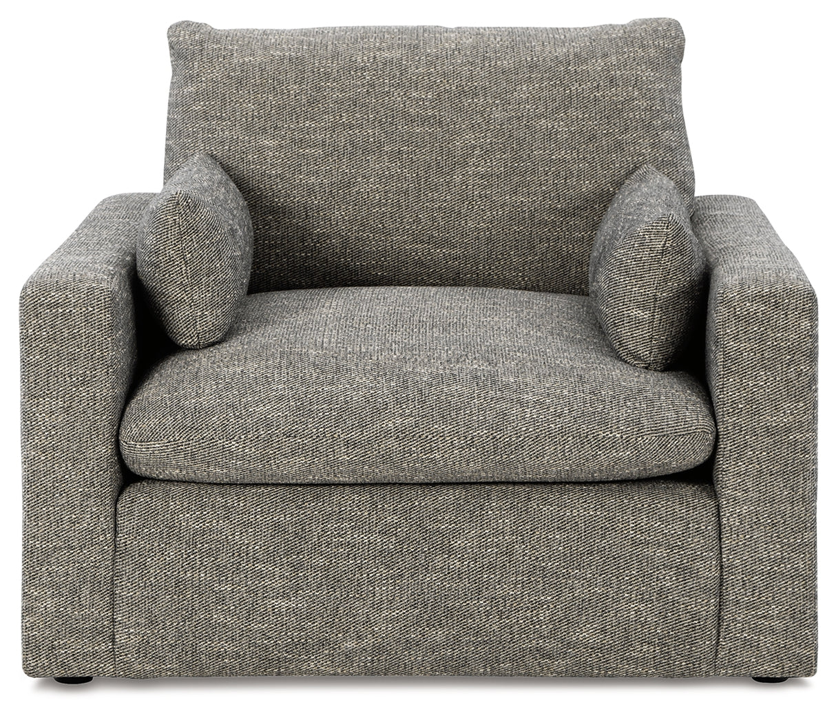 Dramatic Sofa, Loveseat, Chair and Ottoman in Granite - PKG016066