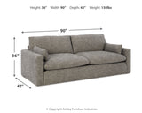 Dramatic Sofa, Loveseat, Chair and Ottoman in Granite - PKG016066