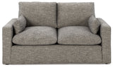 Dramatic Sofa, Loveseat, Chair and Ottoman in Granite - PKG016066