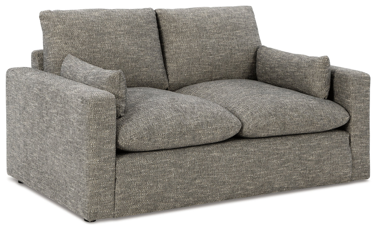 Dramatic Sofa, Loveseat, Chair and Ottoman in Granite - PKG016066