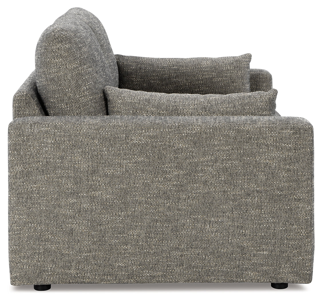 Dramatic Sofa, Loveseat, Chair and Ottoman in Granite - PKG016066