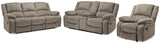 Draycoll Sofa, Loveseat and Recliner in Pewter - PKG007320