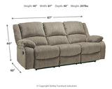 Draycoll Sofa, Loveseat and Recliner in Pewter - PKG007320