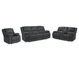 Draycoll Sofa, Loveseat and Recliner in Slate - PKG007315