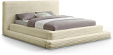 Drew Corduroy Full Bed (3 Boxes) in Cream from Meridian - Luna Furniture