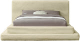 Drew Corduroy Full Bed (3 Boxes) in Cream from Meridian - Luna Furniture