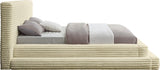 Drew Corduroy Full Bed (3 Boxes) in Cream from Meridian - Luna Furniture