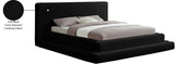 Drew Corduroy King Bed (3 Boxes) in Black from Meridian - Luna Furniture