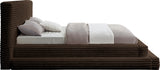 Drew Corduroy Queen Bed (3 Boxes) in Brown from Meridian - Luna Furniture