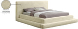 Drew Corduroy Queen Bed (3 Boxes) in Cream from Meridian - Luna Furniture