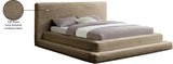 Drew Corduroy Queen Bed (3 Boxes) in Taupe from Meridian - Luna Furniture