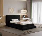 Drew Corduroy Twin Bed (3 Boxes) in Black from Meridian - Luna Furniture