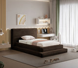 Drew Corduroy Twin Bed (3 Boxes) in Brown from Meridian - Luna Furniture