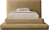 Drew Corduroy Twin Bed (3 Boxes) in Camel from Meridian - Luna Furniture