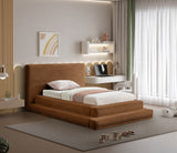 Drew Corduroy Twin Bed (3 Boxes) in Saddle from Meridian - Luna Furniture