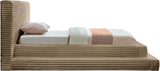 Drew Corduroy Twin Bed (3 Boxes) in Taupe from Meridian - Luna Furniture