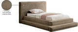 Drew Corduroy Twin Bed (3 Boxes) in Taupe from Meridian - Luna Furniture