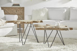Drift Nesting Coffee Table in Gray Teak, Anthracite Iron - 6826.GT