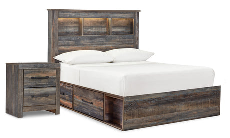 Drystan Full Bookcase Bed with 2 Nightstands in Multi from Ashley - Luna Furniture