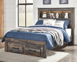 Drystan Full Bookcase Bed with 2 Storage Drawers with Dresser in Multi from Ashley - Luna Furniture