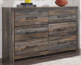 Drystan Full Bookcase Bed with 4 Storage Drawers with Dresser in Multi from Ashley - Luna Furniture