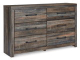 Drystan Full Bookcase Headboard Bed with Dresser in Multi from Ashley - Luna Furniture