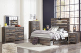 Drystan Full Panel Bed with 2 Storage Drawers with Dresser in Multi from Ashley - Luna Furniture