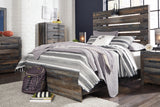 Drystan Full Panel Bed with 4 Storage Drawers with Mirrored Dresser and 2 Nightstands in Multi from Ashley - Luna Furniture