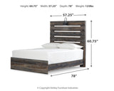 Drystan Full Panel Bed with Dresser and Nightstand in Multi - PKG020439