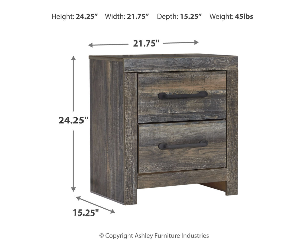 Drystan Full Panel Bed with Dresser and Nightstand in Multi - PKG020439