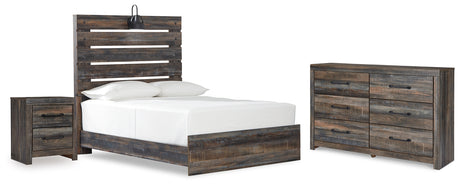 Drystan Full Panel Bed with Dresser and Nightstand in Multi from Ashley - Luna Furniture