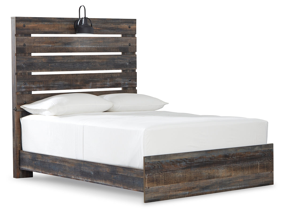 Drystan Full Panel Bed with Dresser and Nightstand in Multi - PKG020439