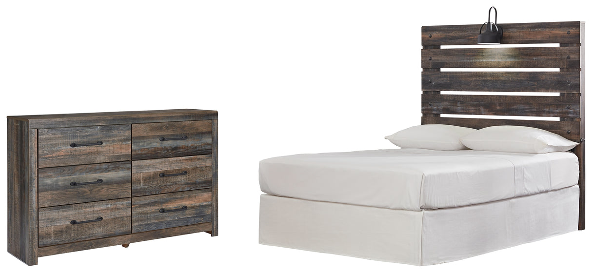 Drystan Full Panel Headboard Bed with Dresser in Multi from Ashley - Luna Furniture