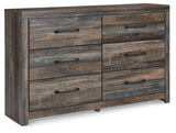 Drystan Full Panel Headboard Bed with Dresser in Multi from Ashley - Luna Furniture