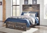 Drystan Full Panel Headboard Bed with Mirrored Dresser in Multi from Ashley - Luna Furniture