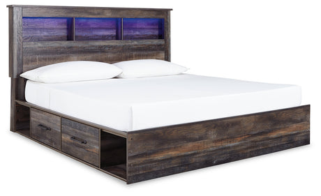 Drystan King Bookcase Bed with 2 Nightstands in Multi from Ashley - Luna Furniture