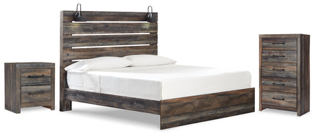 Drystan King Panel Bed with Chest and Nightstand in Multi from Ashley - Luna Furniture