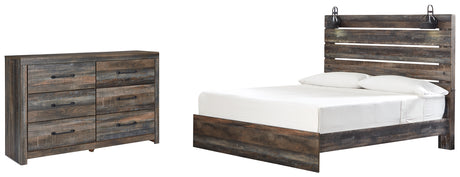 Drystan King Panel Bed with Dresser in Multi from Ashley - Luna Furniture