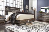 Drystan King Panel Bed with Mirrored Dresser, Chest and Nightstand in Multi - PKG003196