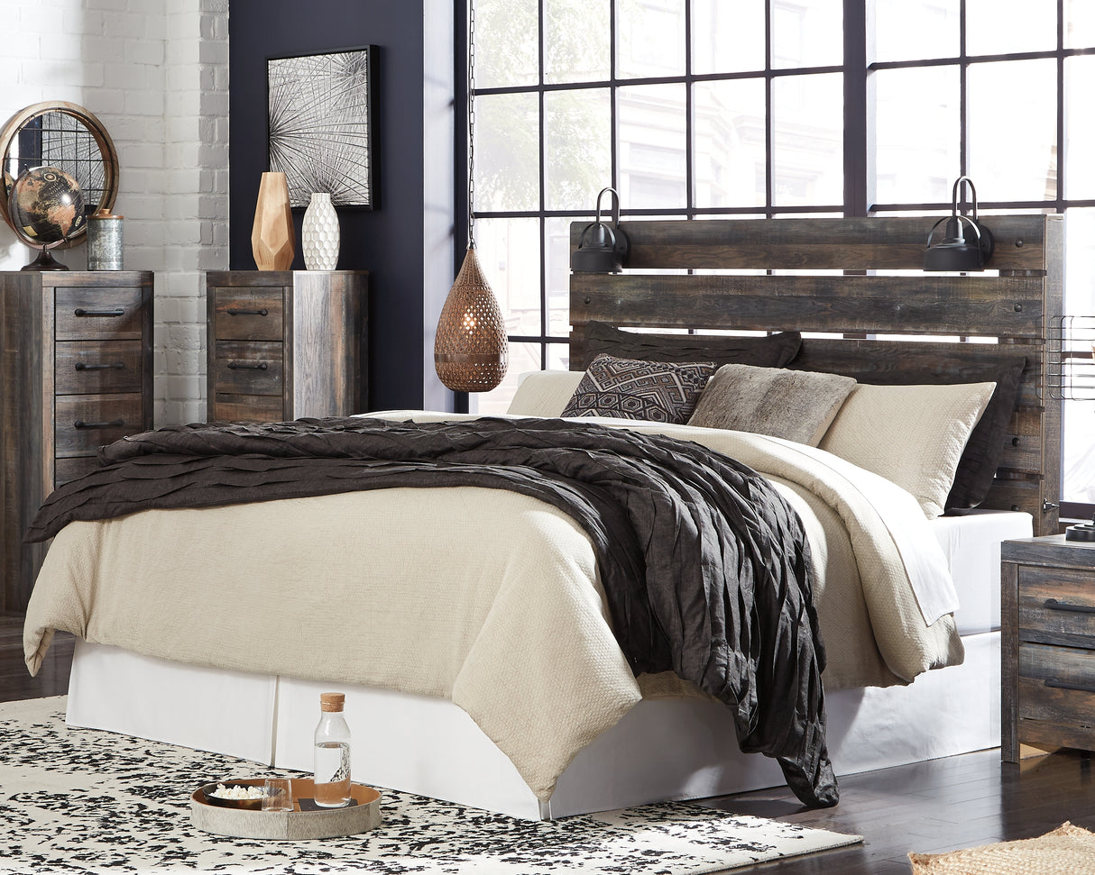 Drystan King Panel Headboard Bed with Dresser in Multi from Ashley - Luna Furniture