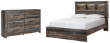 Drystan Queen Bookcase Bed with Dresser in Multi - PKG003204