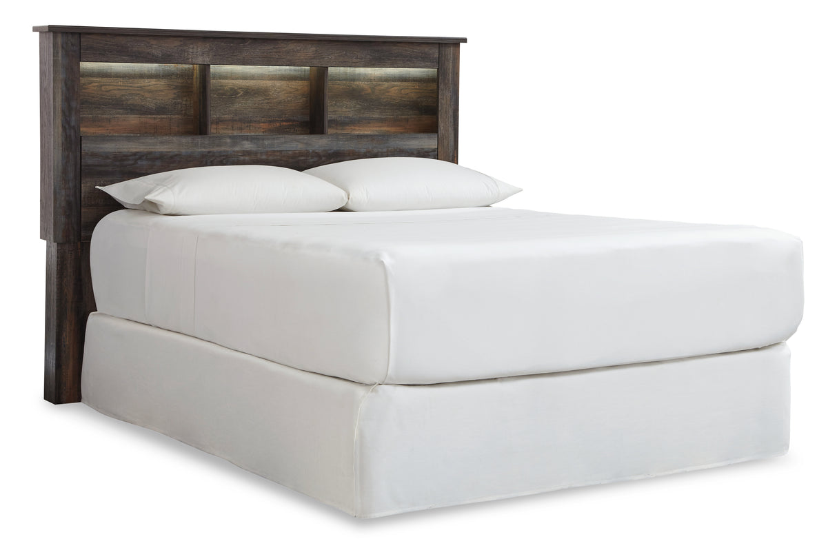 Drystan Queen/Full Bookcase Headboard Bed with Dresser in Multi from Ashley - Luna Furniture