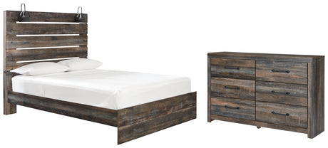 Drystan Queen Panel Bed with Dresser in Multi - PKG003272