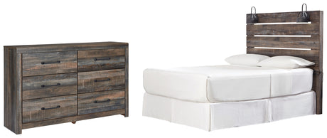 Drystan Queen Panel Headboard Bed with Dresser in Multi from Ashley - Luna Furniture