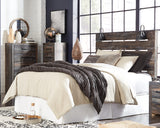 Drystan Queen Panel Headboard Bed with Mirrored Dresser and 2 Nightstands in Multi from Ashley - Luna Furniture